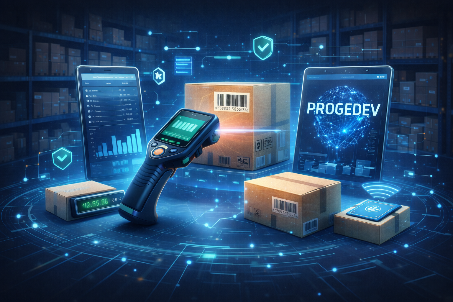 Gestion de stock avancée PROGEDEV - Traçabilité RFID inventaires automatisés alertes réapprovisionnement